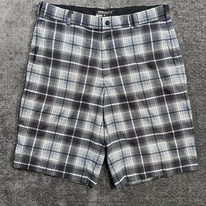 Men's Plaid Stretch Active Golf Shorts Size 34